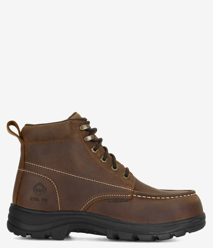 Wolverine Carlsbad 6" Moc-Toe Steel Toe Work Boot - Sudan Brown