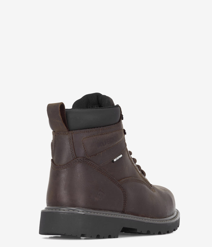 Wolverine Floorhand Steel Toe 6" Waterproof Boot - Dark Brown