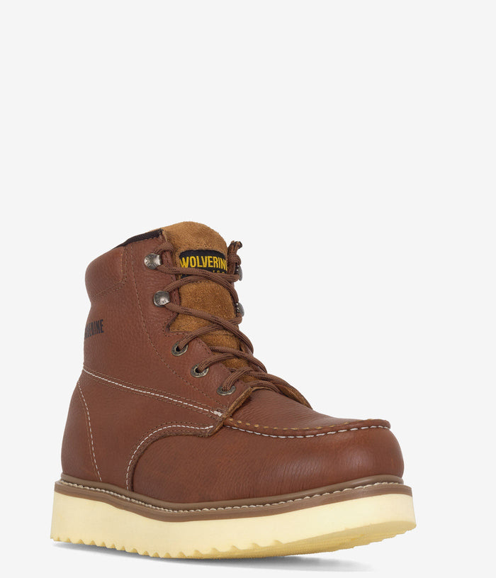 Wolverine Moc-Toe 6" Wedge Work Boot - Tan