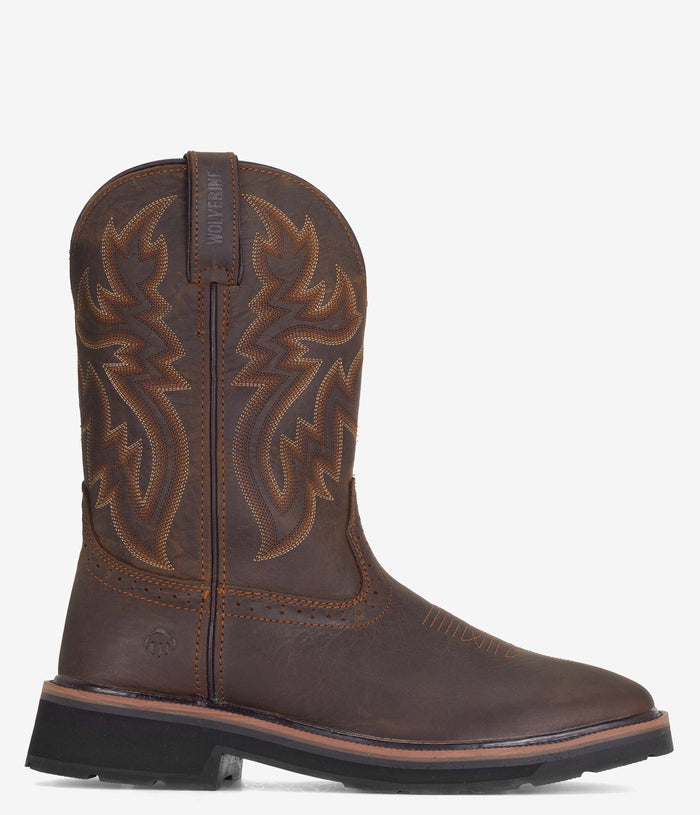 Wolverine Rancher Square Toe Wellington Boot - Brown