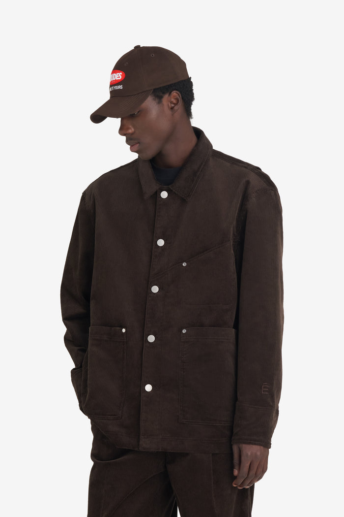 ETUDES STUDIO WORKER CORD JACKET DARK BROWN 2