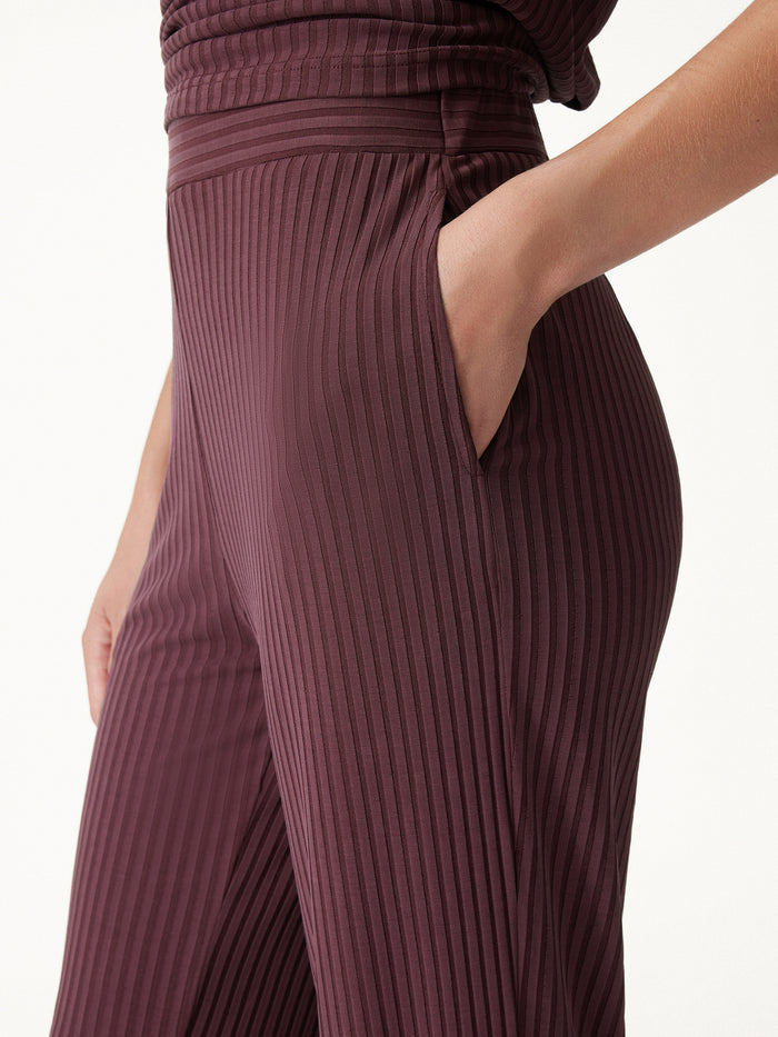 OGLmove Wrinkle-Free Ultra-soft Mid-Rise Cropped Lounge Pants with Pockets