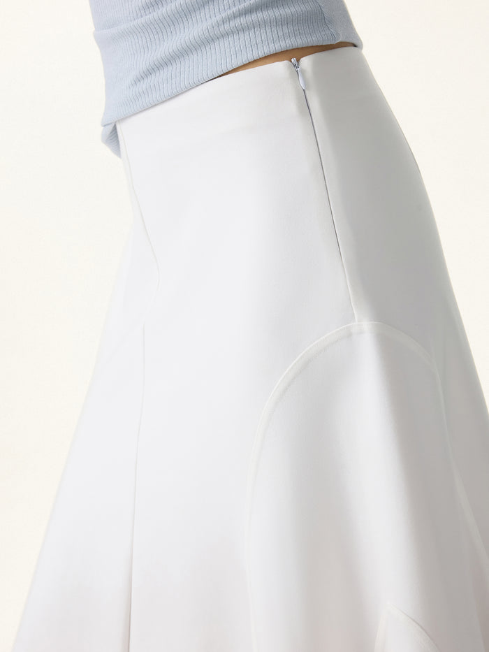 OGLmove Wrinkle-Resistant A-Line Flared Maxi Skirt