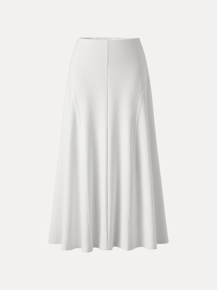OGLmove Wrinkle-Resistant A-Line Flared Maxi Skirt