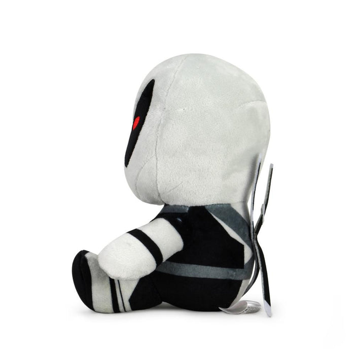 Marvel X-Force Deadpool Phunny Plush by Kidrobot featuring soft plush material and detailed Deadpool costume design.