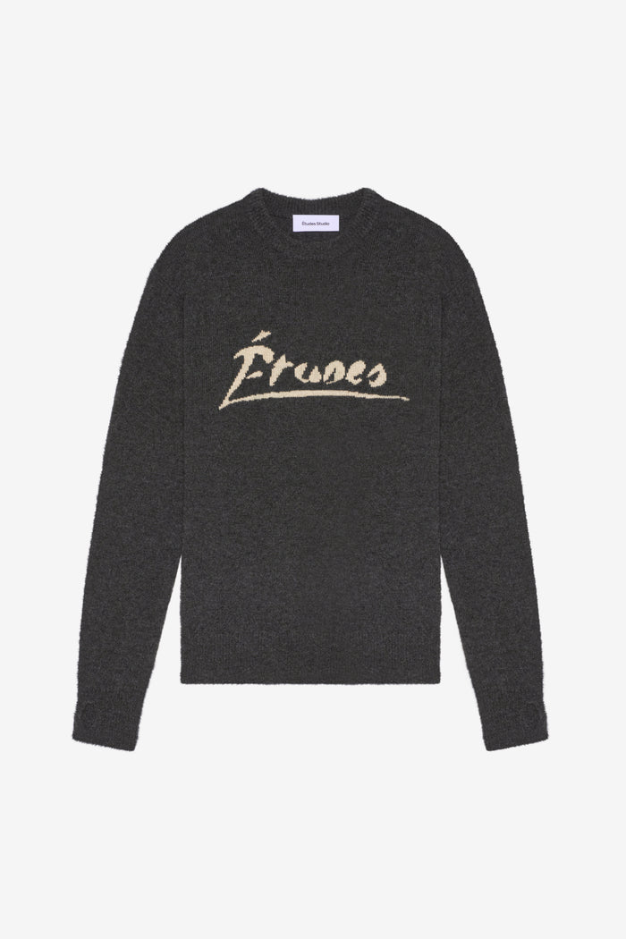 ETUDES STUDIO YAK ROUND NECK SIGNED DARK GREY 1