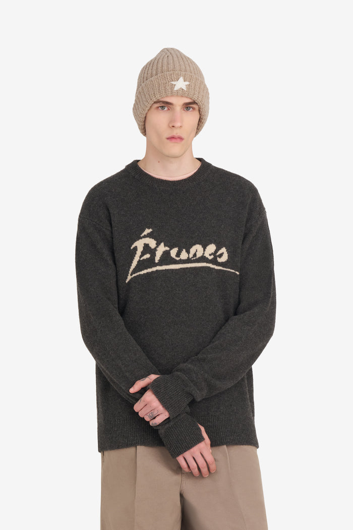 ETUDES STUDIO YAK ROUND NECK SIGNED DARK GREY 2
