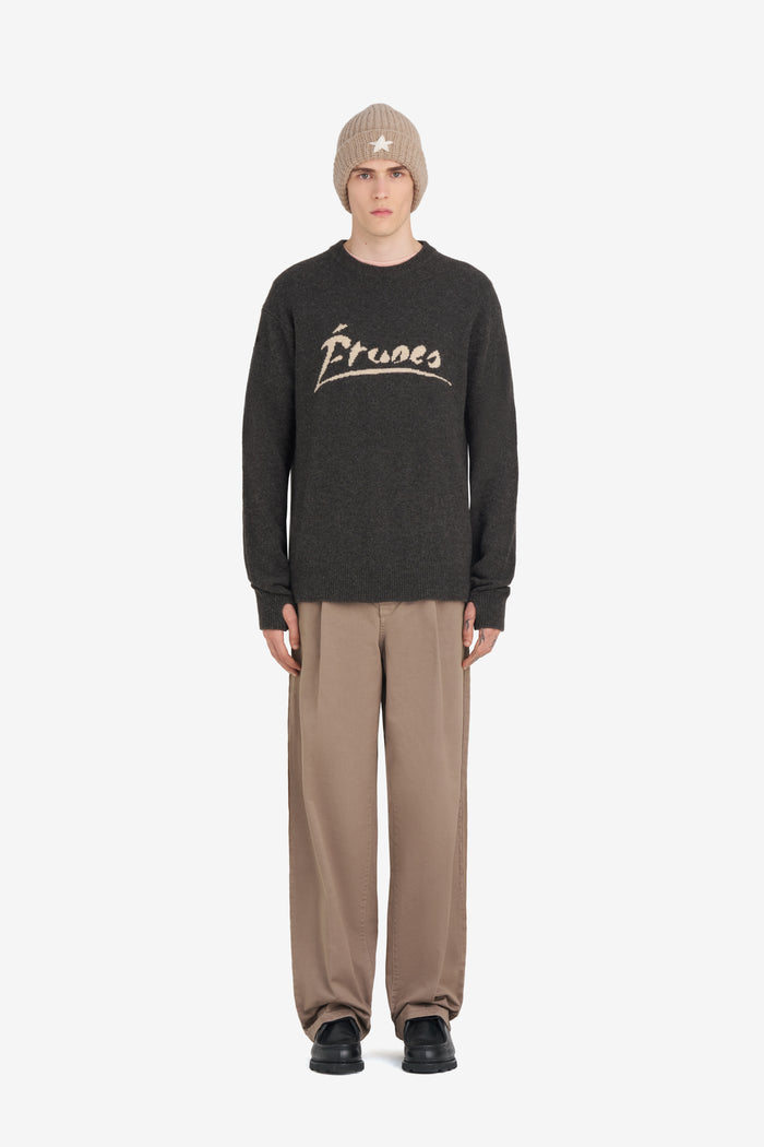 ETUDES STUDIO YAK ROUND NECK SIGNED DARK GREY 3