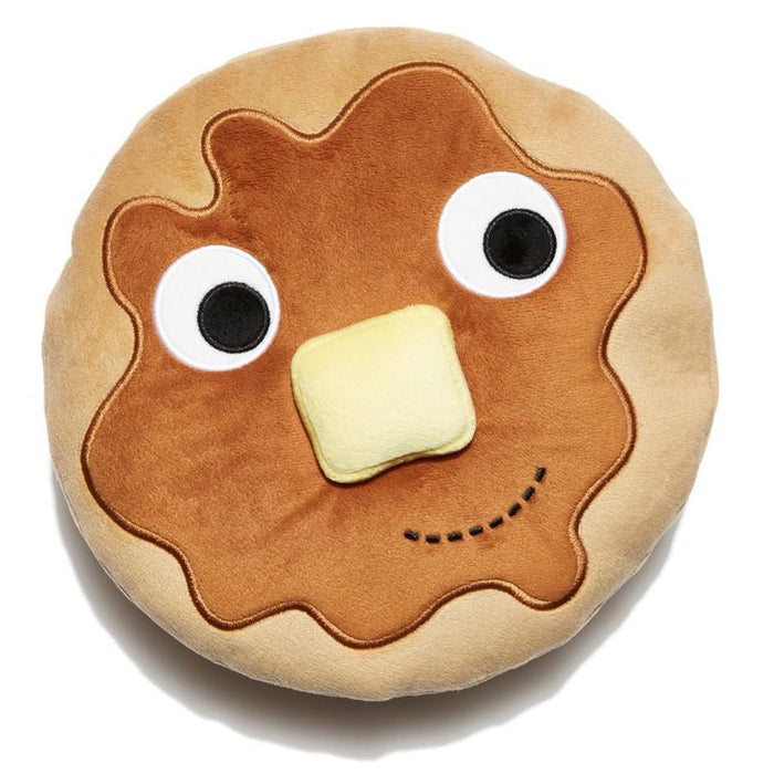 Yummy World 10-inch pancake plush pillow featuring a soft, cuddly plush with pancake design and colorful toppings.