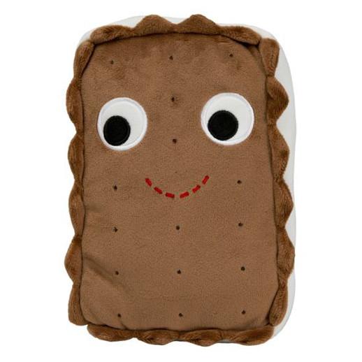 Yummy World 10-inch Sandy the Ice Cream Sandwich plush pillow, soft polyester stuffed toy with detailed ice cream sandwich design.