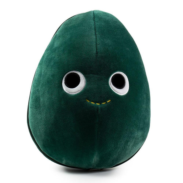 Yummy World 16-inch Avocado plush with interactive plushie pit, soft and cuddly avocado character toy for kids.