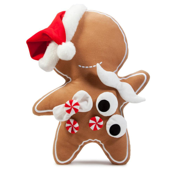 Yummy World 16-inch Gingerbread Man Jimmy plush toy, soft interactive plush with detailed gingerbread cookie design.