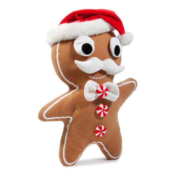 Yummy World 16-inch Gingerbread Man Jimmy plush toy, soft interactive plush with embroidered details and a friendly expression.