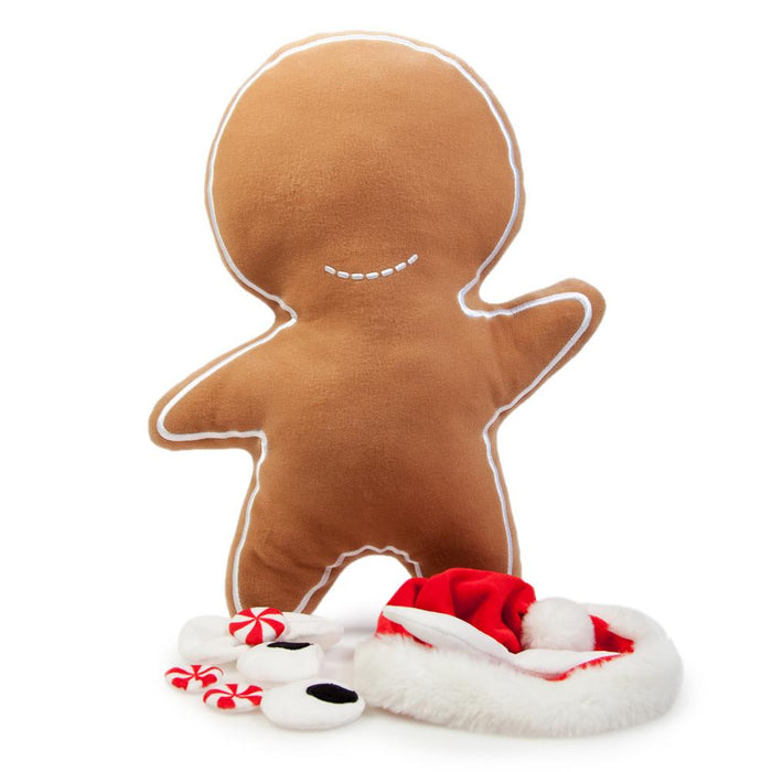 Yummy World 16-inch Gingerbread Man Jimmy interactive plush toy with detailed gingerbread cookie design and soft fabric.
