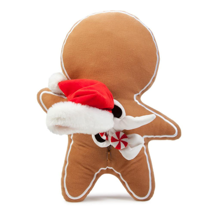Yummy World 16-inch Gingerbread Man Jimmy interactive plush toy with detailed gingerbread cookie design and smiling face.