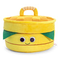 Yummy World Bao Basket 10-inch plush toy with interactive dumpling design, soft and cuddly for children.