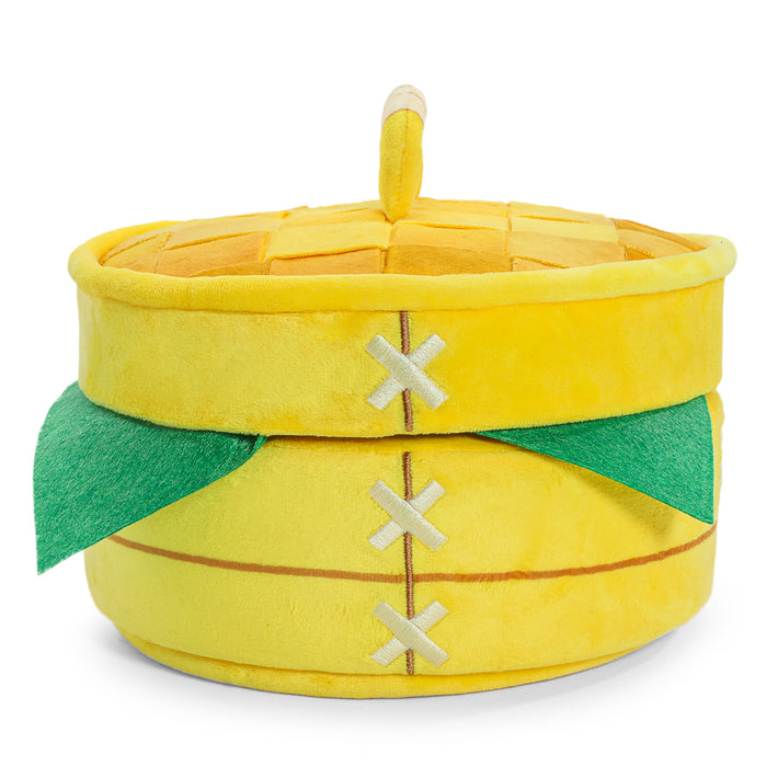 Yummy World Bao Basket 10-inch interactive plush toy featuring dumplings and colorful design, soft and cuddly for kids.
