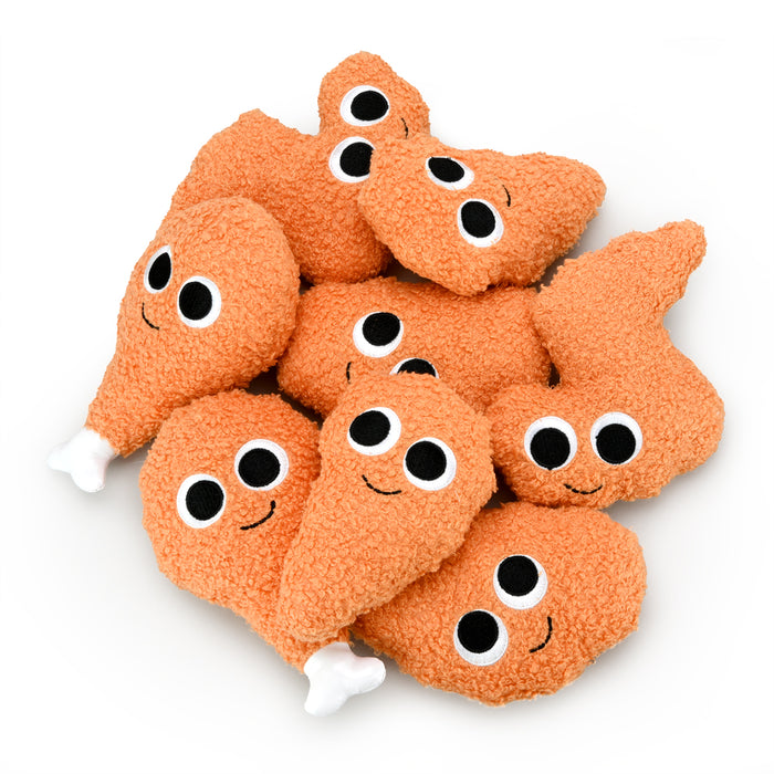 Yummy World Bertha Bucket of Fried Chicken plush toy, soft and colorful interactive stuffed animal designed for kids.