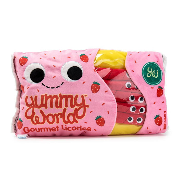 Yummy World Breezy and the Twists Licorice Candy plush toy with colorful, soft fabric and detailed candy design.