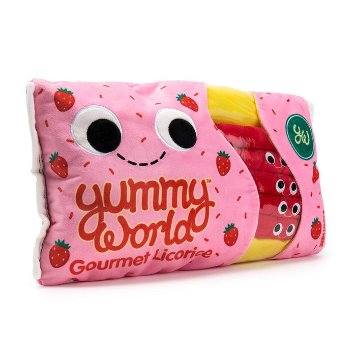 Yummy World Breezy and the Twists licorice candy plush toy with colorful, soft fabric and detailed candy design.