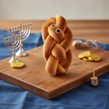 Yummy World 12-inch plush Challah bread toy with realistic bread texture and detailed stitching, soft and cuddly.