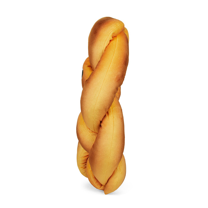 Yummy World 12-inch plush Challah Bread toy with realistic bread texture and soft fabric, perfect for cuddling or display.