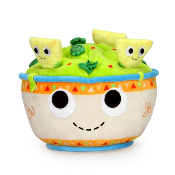 Large Yummy World Chips and Guac plush toy, soft and interactive, featuring colorful chips and guacamole design.