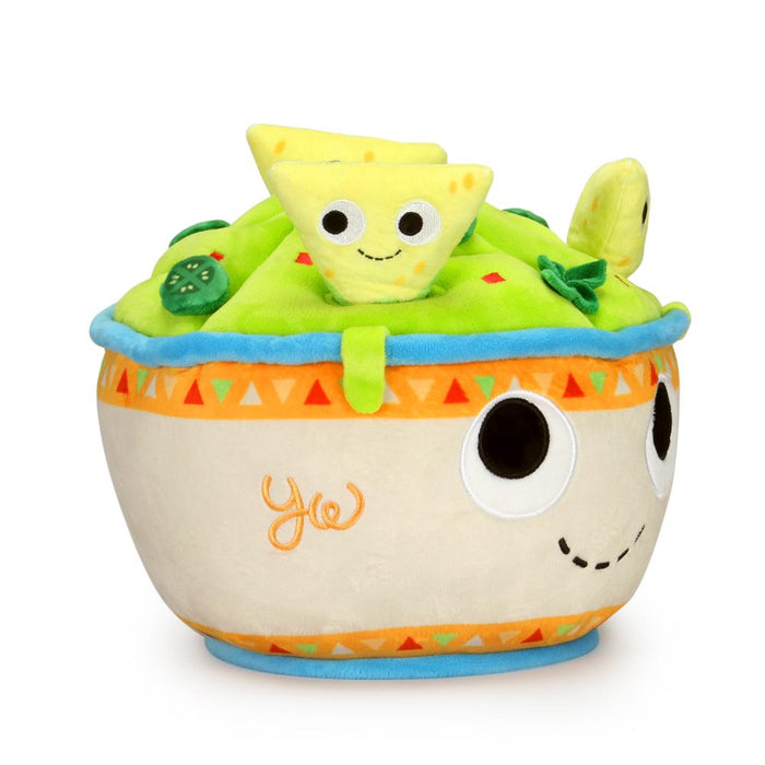 Large Yummy World Chips and Guac plush toy, soft interactive plush with detailed avocado and chip designs, perfect for cuddling.