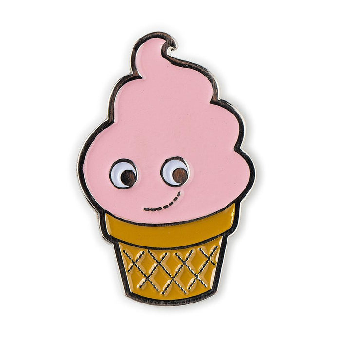 Yummy World collectible mystery enamel pins featuring colorful, fun character designs on a white background.