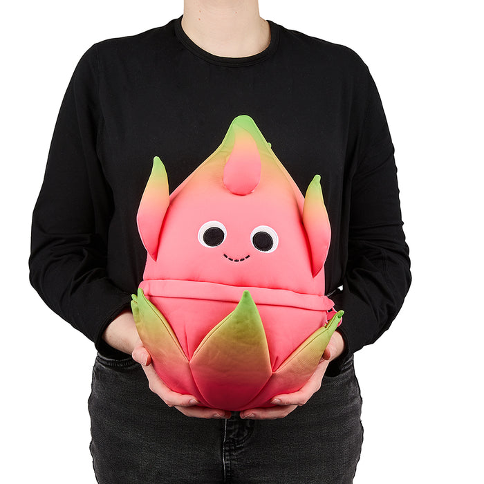 Yummy World Dante the Dragon Fruit 13-inch interactive plush toy with bright colors and soft fabric, designed for children.