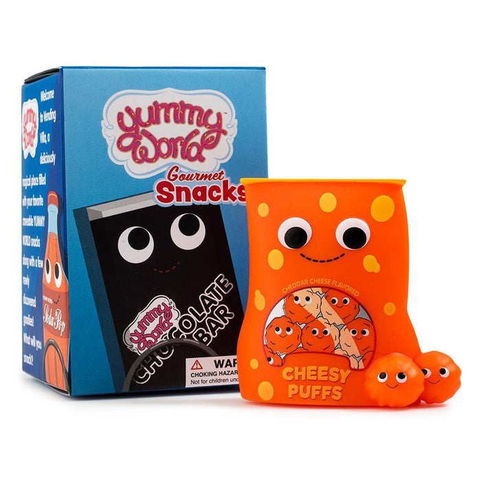 Yummy World Gourmet Snacks vinyl mini figure from the blind box series, featuring colorful snack-themed character design.