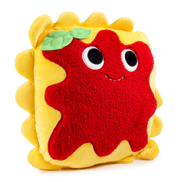 Large Kidrobot Yummy World Al Dente Ravioli plush pillow with detailed pasta design and soft fabric, perfect for cuddling or decor.