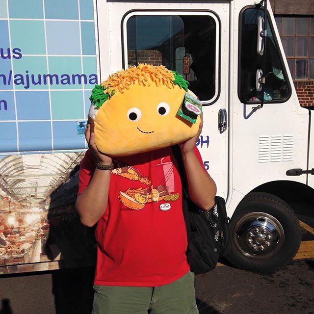 Yummy World Large Flaco Taco Plush by Kidrobot, soft and colorful taco-shaped plush toy with detailed stitching and vibrant fabric.