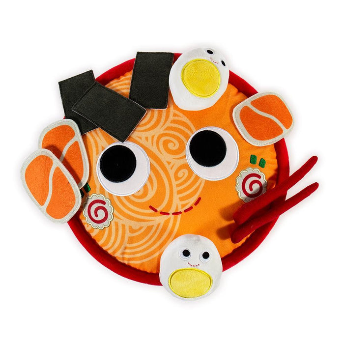 Yummy World Nicole the Ramen Bowl plush toy with soft fabric and detailed ramen bowl design, perfect for cuddling.