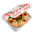 Yummy World Pizza Supreme 12-inch plush toy resembling a colorful pizza slice in a box, soft and interactive.