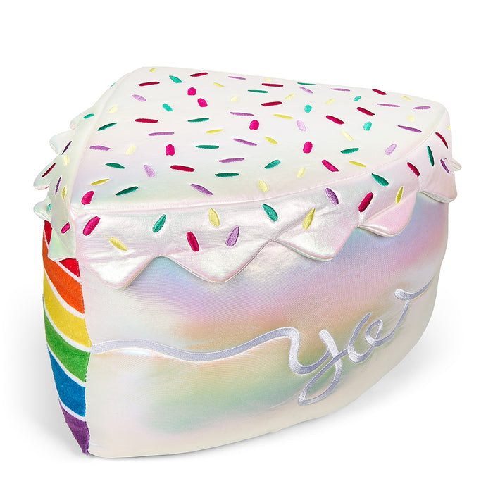 Yummy World Roy the Rainbow Cake 13-inch plush toy with colorful rainbow cake design and soft fabric texture