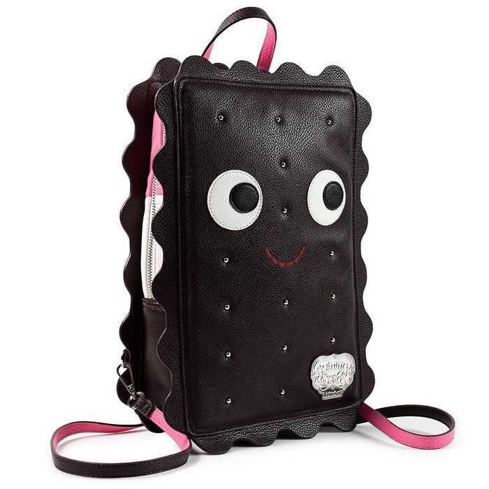 Yummy World Sandy the Ice Cream Sandwich backpack made of vegan leather with colorful, playful design and adjustable straps.