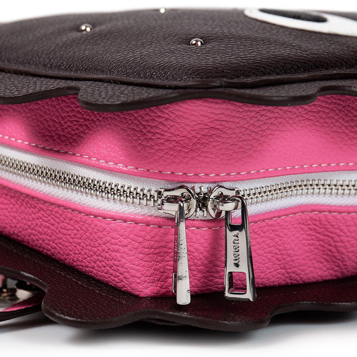 Yummy World Sandy the Ice Cream Sandwich backpack in vegan leather, featuring colorful ice cream sandwich design and adjustable straps.