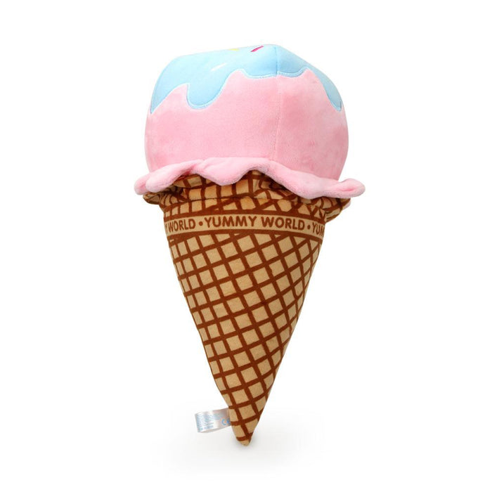 Yummy World Walter Waffle Cone Ice Cream Scoop Plush toy featuring a soft, colorful ice cream character with waffle cone design.