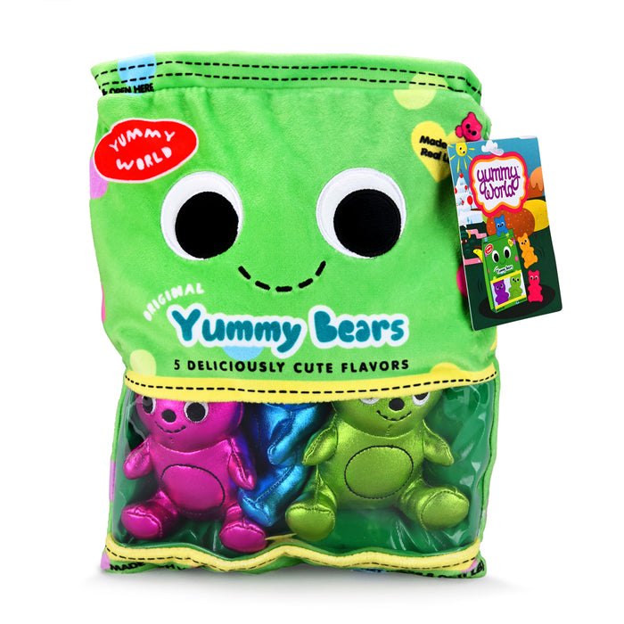 Yummy World Yummy Bears 10-inch interactive plush toy by Kidrobot featuring colorful bear characters with soft fabric.