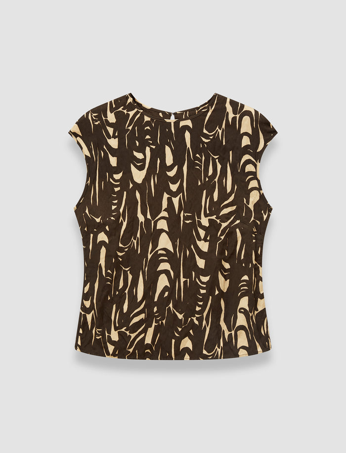 Multicolour Zeyna Printed Crinkle Top - Joseph