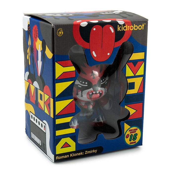 Zmirky 5-inch Dunny art figure by Roman Klonek featuring unique vinyl design and detailed artistic features.