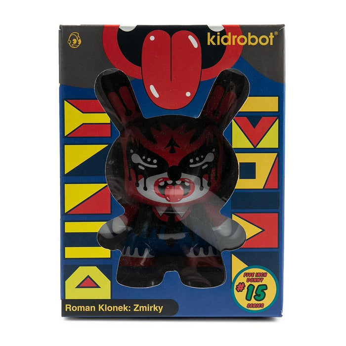 Zmirky 5-inch Dunny art figure by Roman Klonek featuring unique vinyl design and detailed artwork.